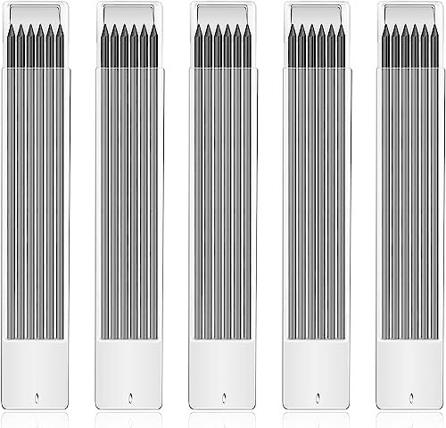 WuGU 30 Stück Bleistift Ersatzminen 2,8 mm für Zimmermannsbleistift, Tieflochmarker Bleistift Baustelle Minen, Solide Tieflochmarker Konstruktion Ersatzminen, Werkzeuge für Holzbearbeitung Anreißen