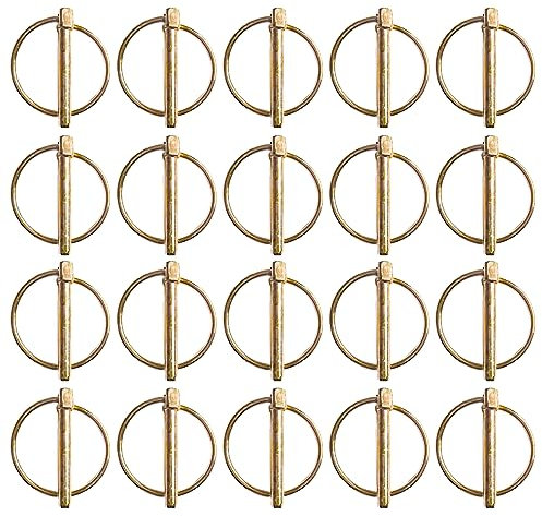 Goupilles Pliantes Goupilles De Sécurité Goupilles De Remorque Ensemble De Goupilles Pliantes pour Tracteur Agricole Remorque Camion Tondeuse À Gazon (20Pcs) (6 mm x 45 mm)