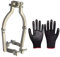 Ronyme Convertidor de espiga cuadrada de Metal, convertidor de de taladro de banco, herramienta de ubicación duradera, broca de mortaja para agujeros, con guantes
