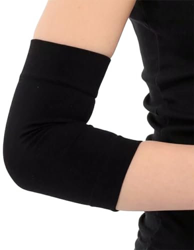 vreplrse 2X Arm Sleeves for Protection Skin Safe Harmful Comfortable Polyester Sleeve for Arm Cycling Arm Easy to Wear, Black
