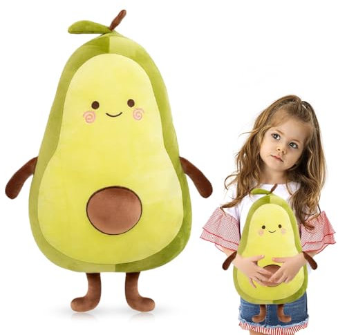 Wishstar Avocado Kissen 35cm - Kuscheltier, Stofftier für Kinder, Weich und Umarmbar - Geschenk für Jungen und Mädchen