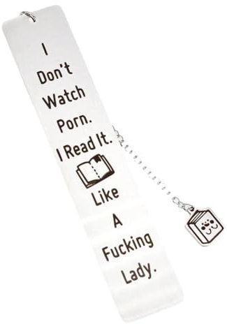 Metall-Lesezeichen I Don't Watch P*rn I Read It Like a F*cking Lady - Lustiges Edelstahl-Lesezeichen für Männer, Frauen, Freunde, Buchliebhaber (1 Stück)