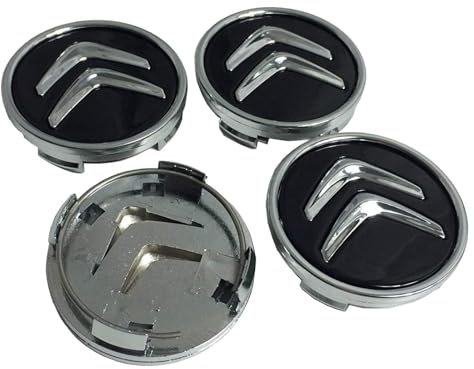 4 Paquet Cache-moyeux pour Citroen Jumpy 60mm,Enjoliveurs de Roue,Enjoliveurs de Jante,Anti-Rayures Couvercle de Moyeu de Roue avec Logo