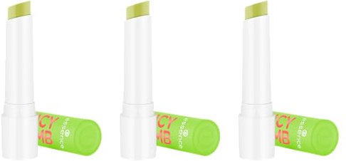 essence JUICY BOMB glossy butter balm, Lippenbalsam, Nr. 04, Grün, natürlich, glänzend, strahlend frisch, vegan, ohne Parabene, ohne Mikroplastikpartikel, Nanopartikel frei, 3er Pack (3x2.5g)