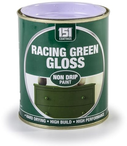 Inspired Essentials 300ml Non Drip Paint Tin Exterior Interior Hard Drying Performance Multi-Purpose Paint Tin for Metal, Wood, Plastic, Walls with Perfect Finish (1, Racing Green Gloss)