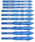 10 Pieces High-Strength Eccentric Twist Drill Bit Set, Carbide-Tipped Crooked Drill Bit for Concrete Walls Tiles Glass Hard Plastic Cement Granite (Blue,6/8/10/12mm)