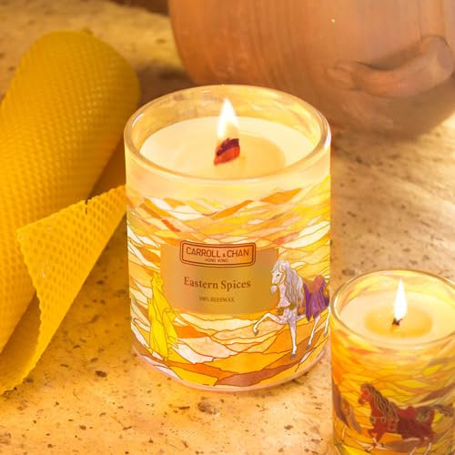 Bougie Parfumée à la Cire d'Abeille Épices Orientales