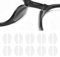 KMKANPO 10 Paia 15mm ferma occhiali in silicone,naselli antiscivolo per occhiali,naselli per occhiali antiscivolo occhiali silicone,Comfort Riduci la pressione(Trasparente)