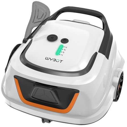 WYBOT Poolroboter Akku Ohne Kabel Poolsauger Roboter mit 120 Mins Pool Saugroboter mit Dual-Filtrierung, Automatisches Parken Robotersauger für Flachem Boden Aufstellpools bis 100 m²