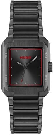 HUGO Uhr mit DREI-Zeiger-Quarzwerk für Herren Kollektion #Thrive ANALOG mit Schwarzes Edelstahlarmband - 1530383