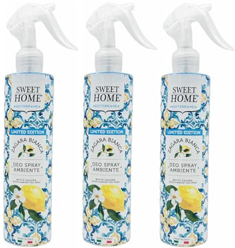 Sweet Home Suarez Mediterranea Zagara Bianca Deodorante Per Ambienti Spray 250 Ml 3 Unità