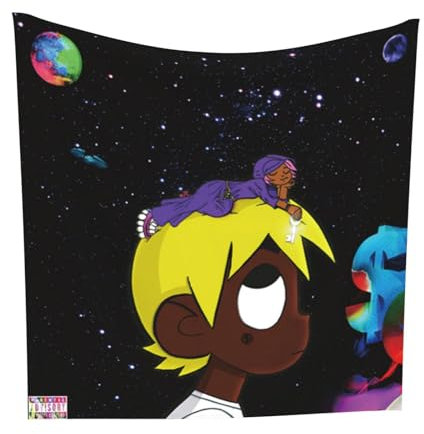 Buulotpp Lil Uzi Vert Eternal Atake_Deluxe Album-Tapisserie-Poster, Größe 71,1 x 71,1 cm, Wanddekoration, Wohnzimmer, Schlafzimmer, Wanddekoration, rahmenlos, Kunst, Geschenk, Wandtuch, 70 x 70 cm