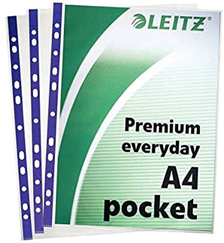 Leitz Premium Sichthüllen, mit seitlicher und oberer Öffnung, DIN A4, 25 Stück, transparent