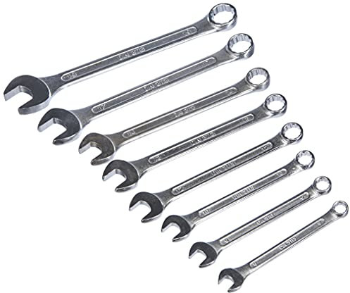 Brüder Mannesmann Gabel-Ringschlüsselsatz, 8-19 mm, Chrom-Vanadium, 8-teilig | M 130-08DIN