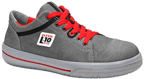 ELTEN Sicherheitsschuhe VINTAGE Low ESD S3, Herren, Leder, Stahlkappe, leicht, sportlich, Grau, Größe: 44