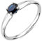 Miore Damen-Ring mit Saphir 9 Karat 375 Weißgold MG9121R