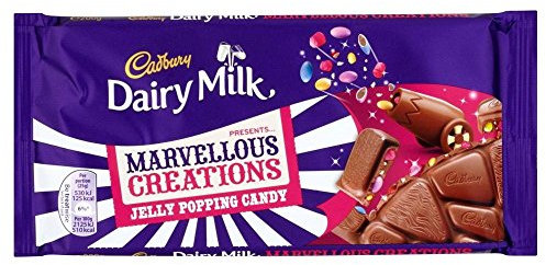 Cadbury Dairy Milk MARVELLOUS CREATIONS Jelly Popping Candy Shells 200g