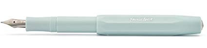 Kaweco SKYLINE SPORT Füllhalter Mint I Premium Füllfederhalter für Tintenpatronen mit hochwertiger Stahlfeder I Füllfederhalter 13 cm I Füller in Türkis I Federbreite: B (Breit)