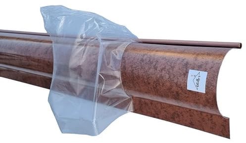 UTILFER Gronda Grondaia Canala Alluminio Roof Rame 2 Metri Lineari - Tutti Gli Sviluppi, CON ALETTA, 25