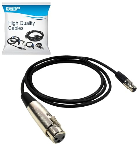 HQRP 4-polig Mini-Anschluss (TA4F) an XLR (F) Anschluss/Mikrofon-Adapterkabel kompatibel mit Shure PGX-D/GLX-D/QLX-D/ULX-D plus HQRP Untersetzer