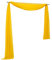 Yujiao Mao Uni Farbe Voile Freihandbogen Schals Querbehang Deko Gardinen Sonnengelb BxL 140X400cm