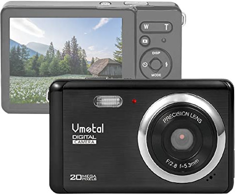 GDC80X2 Kompakte Digitalkamera mit 8X Digitalzoom / 20 MP/FHD Kompaktkamera / 2,8 TFT LCD Bildschirm Kamera für Kinder/ältere Menschen (Schwarz)