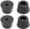 sourcing map 4pcs Patin Pied Chaise Meuble Caoutchouc Tampon Pare-choc Embout Jambe Protection Antidérapant avec Métal Rondelle D24x19xH15mm