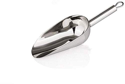 Meiyaa Ice Scoop, Stainless Steel Ice Shovel Coffee Bean Flour Scoop Food Shovel Scraper Food Buffet for Bar Buffet Party Wedding Kitchen Tools (S)