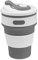 Angzhili Collapsible Coffee Cup Silicone Portable with Lids Multifunctional Silicone Reusable Folding Travel Cup Retractable Mug BPA -Free Coffee Mug for Hiking Outdoor Activities (Grey)