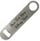 ShopQuality4U Personalised Stainless Steel Bar 18cm/7 Blade Bottle Opener Printed with Any Message That Does Not Fade or Wash Off - Enter Your Own Custom Text Choose Font Double Sided