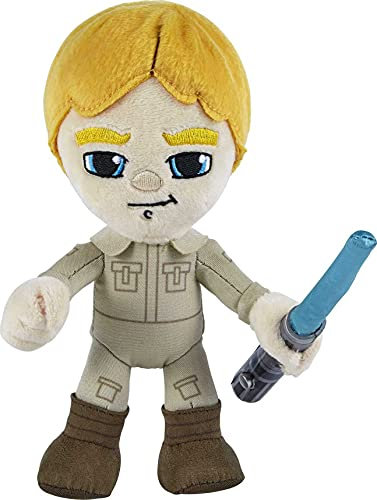 Disney Star Wars GXB32 - Luke Skywalker Plüschfigur (ca. 19 cm) mit aufleuchtendem Lichtschwert, weich, zum Sammeln für Filmfans und Kinder ab 3 Jahren[Exklusiv bei Amazon]