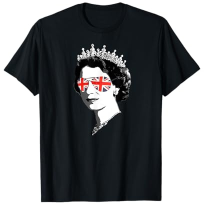 Occhiali da sole La regina Elizabeth II Inglese Meme Maglietta