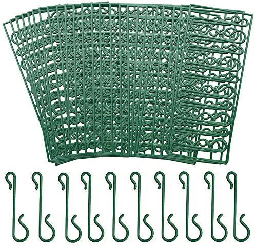 240 Stück Weihnachtsbaumhaken Grüne S Weihnachts Kunststoffhaken S-Form Haken Weihnachtshaken Mini Aufhänger Christbaumkugeln Kunststoff für Weihnachtsbaum Weihnachtskranz Christmas Vine Dekoration