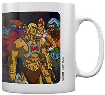 Masters of the Universe Tasse Revelations Panorama - weiß, bedruckt, aus Keramik, Fassungsvermögen ca. 315 ml., in Schwarzkarton.