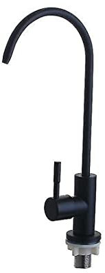 Shurity 130 Rubinetto di prelievo 1 via per depuratori acqua liscia senza metalli pesanti 1/4” Nero Opaco