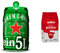 Heineken Cerveza Lager Barril Pack, 2 x 5L + Lavazza Café en Grano Espresso Qualità Rossa, Paquete de 1 Kg