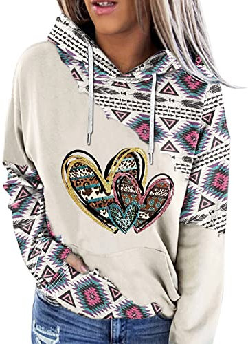 Pullover Damen Baumwolle mit Kapuze Sweatshirt Damen Oversize Sweatshirt Damen 4XL mit Bauchtasche längere Oberteile Shirt Damen Langarm Slim fit trainingsshirt Damen XXL