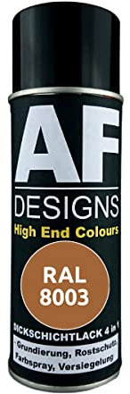 Alex Flittner Designs Rostschutzlack 4in1 RAL 8003 Lehmbraun Metall Schutzlack Spray Rostschutzfarbe Sprühdose