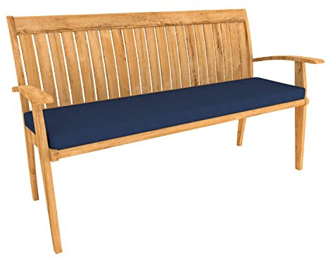 POKAR Bankauflage Bankkissen mit Abnehmbarem Bezug Sitzkissen für Bank Sitzbank Sitzpolster Bankpolster Stuhlkissen Gartenbank (110 x 50 x 5, Dunkelblau)