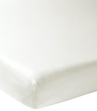 Meyco Home Basic Jersey Uni Spannbettlaken für 1-Person (Bettlaken mit weicher Jersey-Qualität, aus 100% Baumwolle, perfekte Passform durch Rundum-Gummizug, Maße: 90 x 210/220 cm), Warmes Weiß