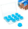 12 Pezzi Tappi Orecchie per Dormire, Tappi Orecchie Piscina in Silicone Antirumore Morbida Modellabili Riutilizzabili per Nuoto, Lavorare, Protezione Dell'Udito, Bambini Adulti, Blu