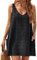 RPAEOY Vestido de Playa para Mujer Sin Mangas Cuello en V con Bolsillos Suelto Ropa de Baño Playa Traje de Baño Vestido de Bikini Camisolas y Pareos Sexy Beach Bikini Cover up (Negro,XL)