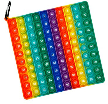 Plstod 1-100 Fidget Toys Popit Pop Bubble Sensory Pop It Spielzeug Anzahl Stressabbau Spielzeug Silikon Pop It Fingerspielzeug Geeignet für Erwachsene Antistress Spiel und Kinder Lernspielzeug