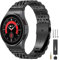 EZMVZKU Edelstahl Armband Kompatibel mit Samsung Galaxy Watch 7/6/5/4 40mm 44mm, 20mm keine Lücke Metall Uhrenarmbänder für Galaxy Watch 4/6 Classic 42mm 46mm 43mm 47mm/5 Pro 45mm-black
