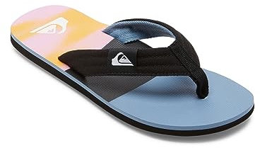 Quiksilver Sandalias Molokai Layback Ii para hombre, Azul azul y naranja., 39 EU