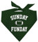 Sunday Funday Fußball-Hundehalstuch, Dunkelgrün, OS 9