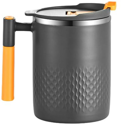 Taza de café – Taza de viaje de acero inoxidable, taza de café ecológica, taza de café reutilizable, taza de café aislada, vaso térmico aislado al vacío para bebidas calientes y frías, multicolor, 450