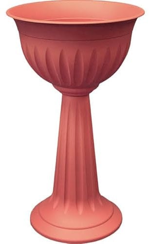 Muddy Hands 75cm Tall Terracotta Plastic Large Plant Pot Outdoor Garden Patio Urn Round Tall Planter Stand Water Feature