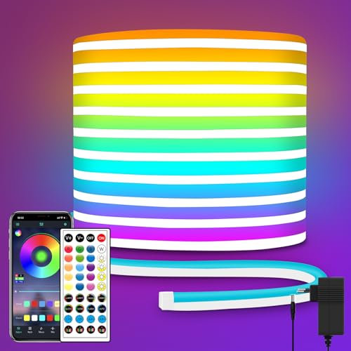 segrass LED neon Lights Strip,DC 24V 10M RGB LED neon Light Strip APP Fernbedienungen Steuerung Flexible Waterproof Neon LED Strip Lights for Bedroom,Spielzimmer,Outdoors Décor