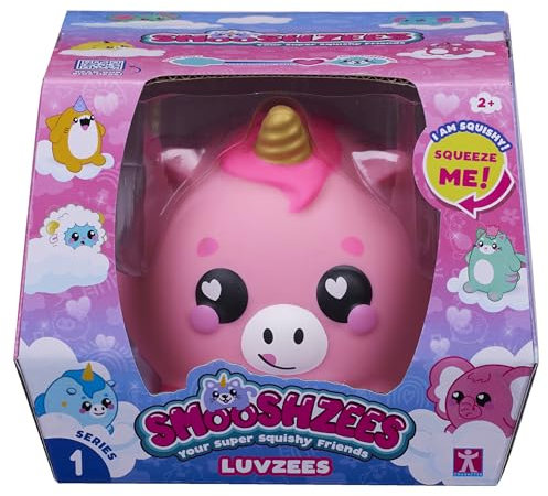 Smooshzees Luvzees, Zappy, rosa Einhorn, Sammelfiguren, superweich, kuschelig und quetschbar!
